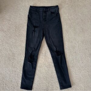 American Eagle Black Distressed Denim Jeans